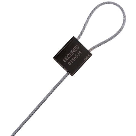 Partners Brand Cable Seals, 18 x 48, Black, PK20 SE1080B